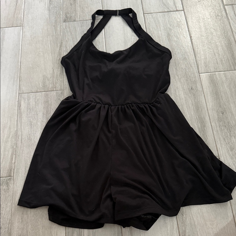 Black Halter Romper